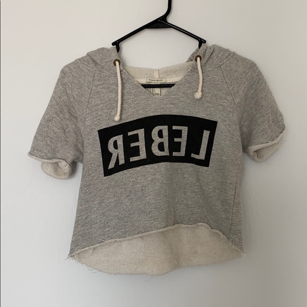 Rebel crop top hoodie
